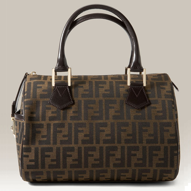 8P7507 Fendi Chef Boston - Zucca Logo Jacquard Satchel